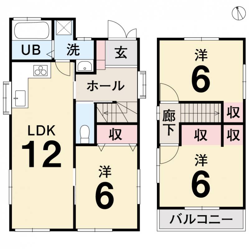 松山市居相 一戸建 の間取り画像