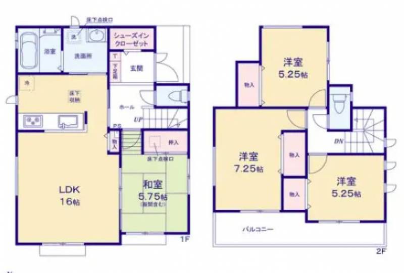 松山市空港通り 一戸建 空港通まですぐの立地◯の間取り画像