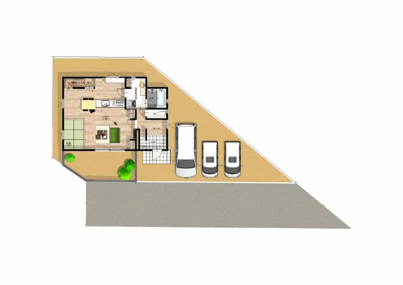 松山市南吉田町 一戸建 空港の風B棟の間取り画像