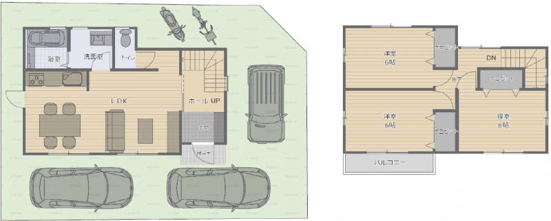 松山市南江戸 一戸建 リフォーム住宅の間取り画像