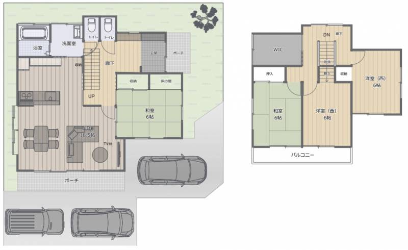 松山市西長戸町 一戸建 耐震補強済リフォームモデルハウスの間取り画像