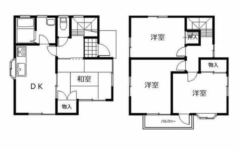 松山市南斎院町 一戸建 リフォームハウスの間取り画像