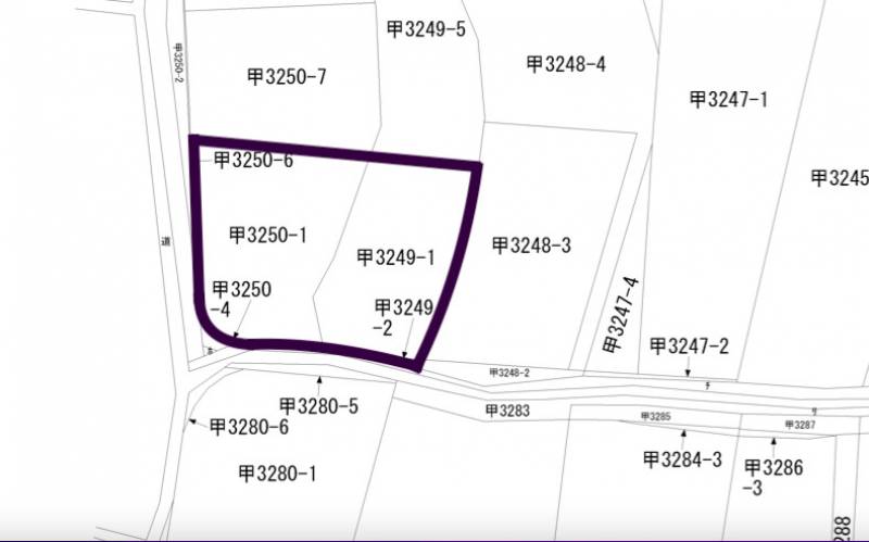 松山市平井町 事業用地に最適の区画図