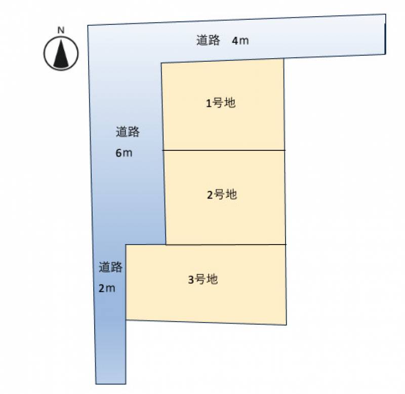 松山市馬木町 ホームランタウン馬木1号地の区画図