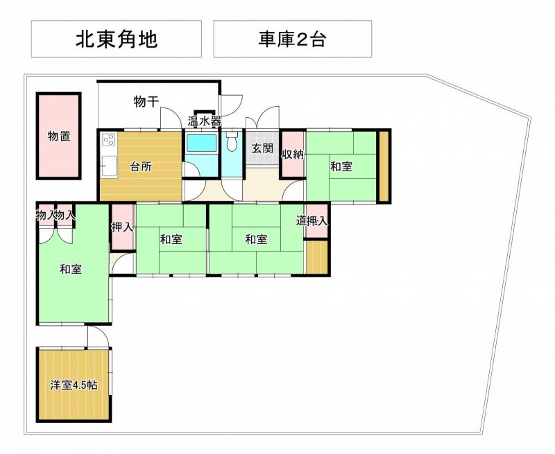 新居浜市萩生 一戸建 新居浜市萩生　中古住宅の間取り画像