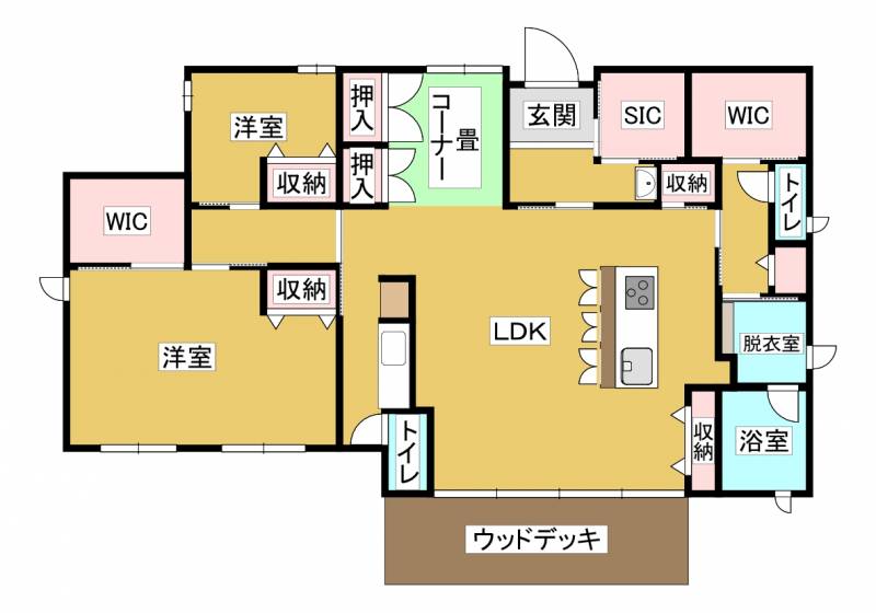 西条市下島山甲 一戸建 西条市下島山甲　中古住宅の間取り画像