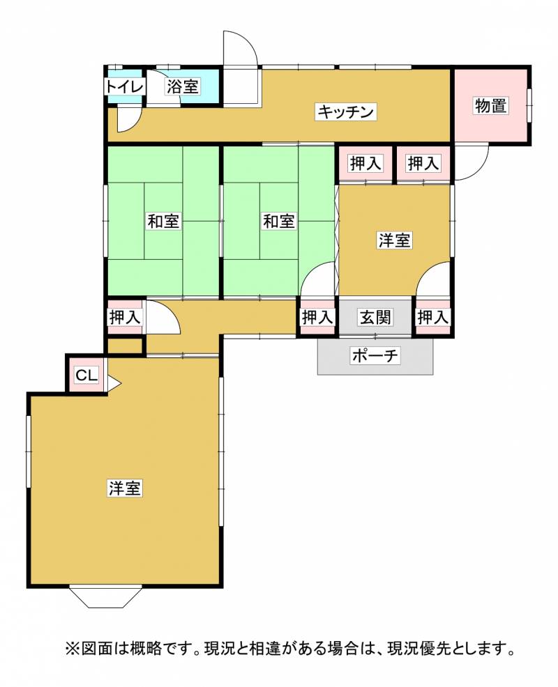 西条市喜多台 一戸建 西条市喜多台中古住宅の間取り画像