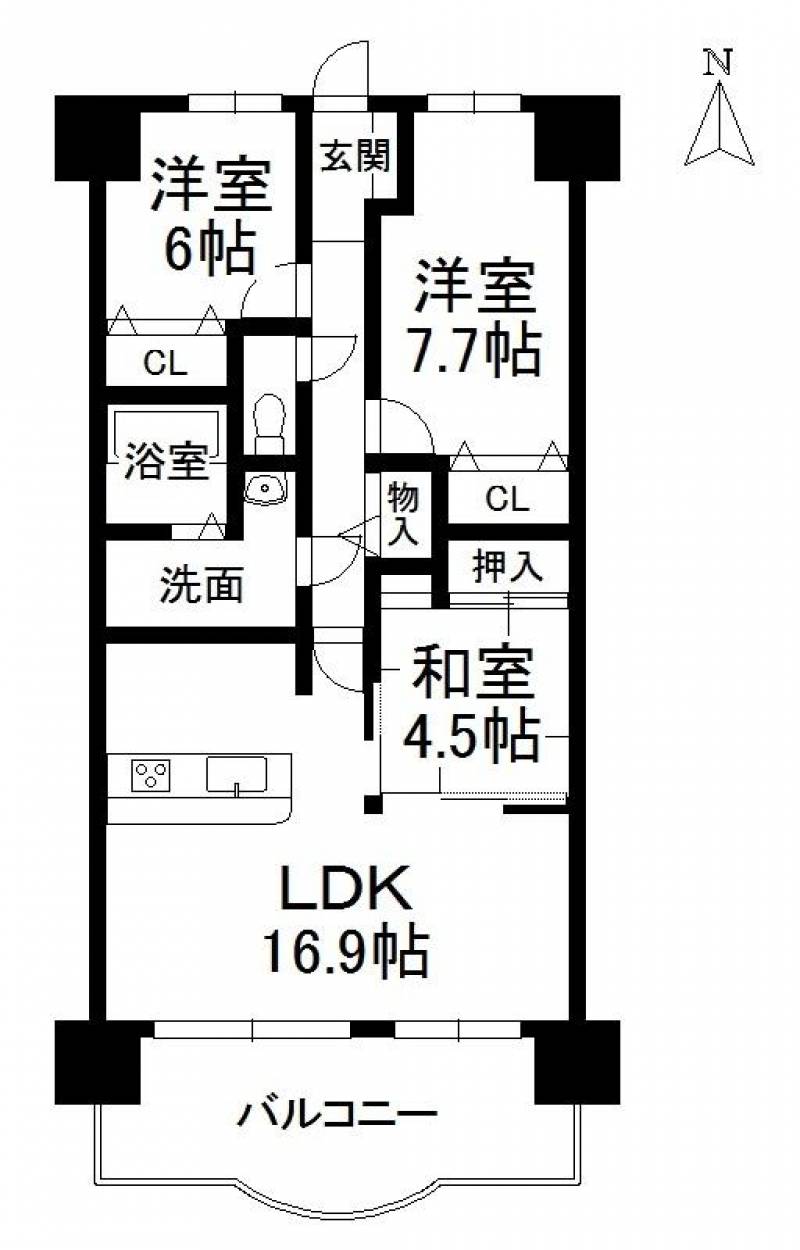 サントノーレ姫原弐番館 の間取り画像