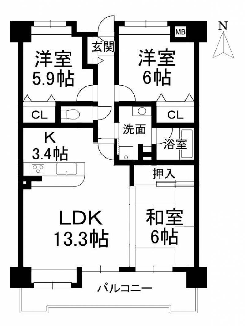 グランディア土居田 の間取り画像