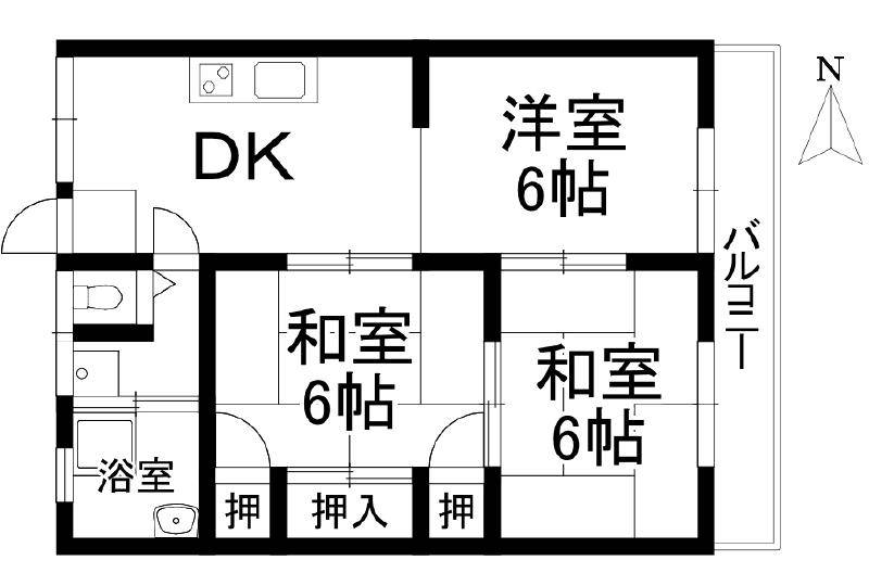 衣山駅前マンション の間取り画像