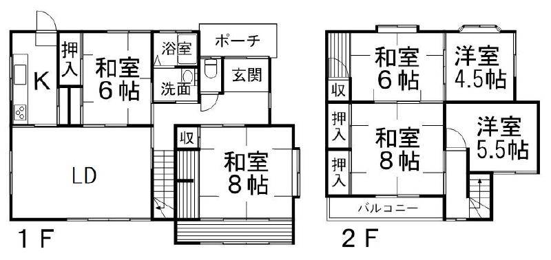 松山市吉藤 一戸建 の間取り画像