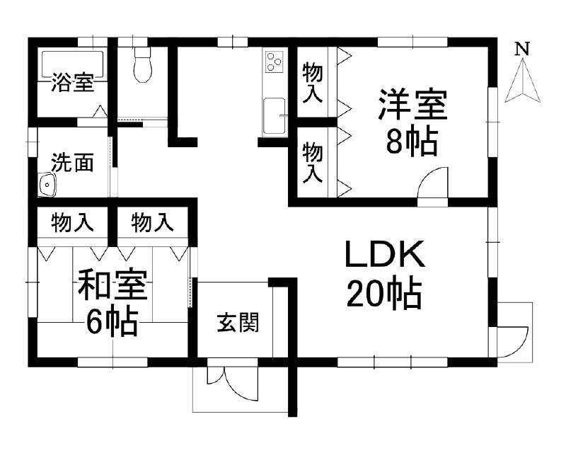 松山市東長戸 一戸建 の間取り画像