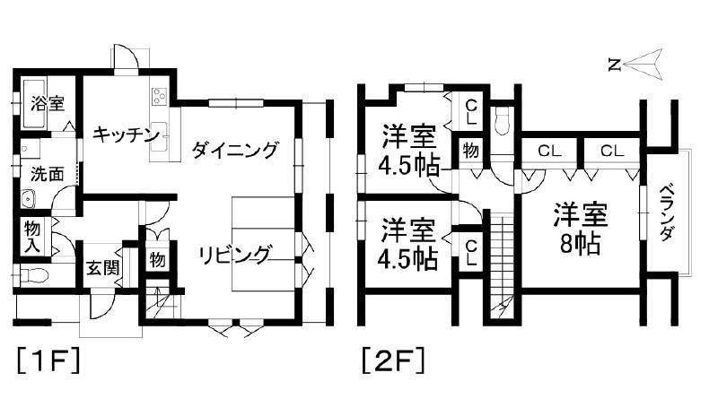 松山市別府町 一戸建 の間取り画像