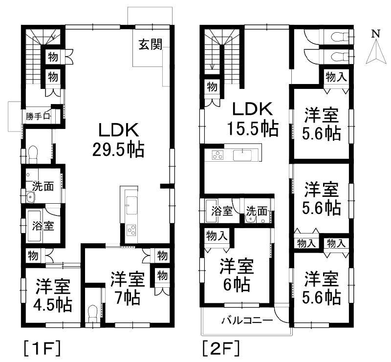 松山市北土居 一戸建 の間取り画像