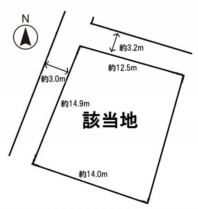 松山市中西内  の区画図