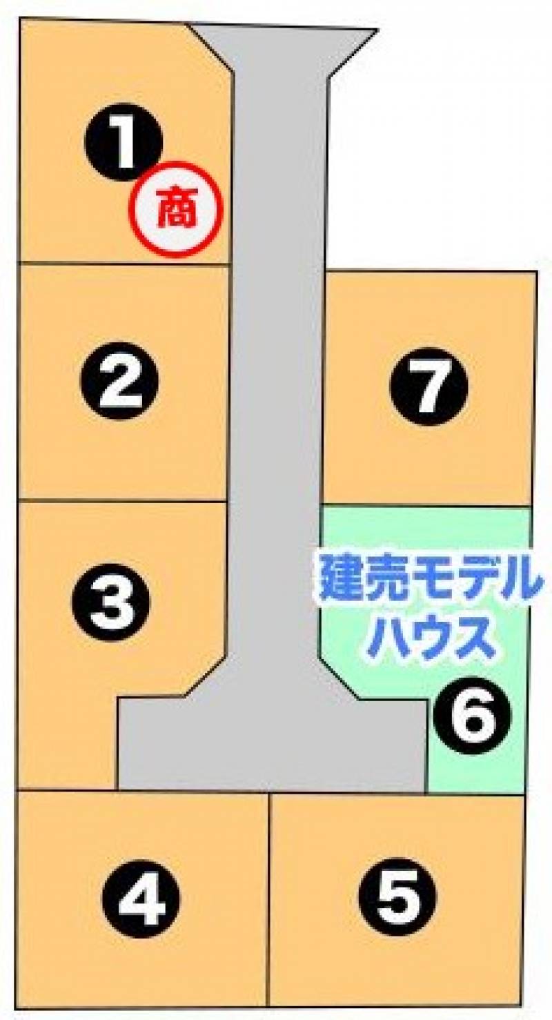 松山市余戸東 1号地の区画図