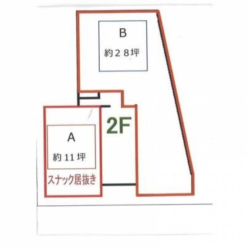 マルショウビル 　伊予三島の賃貸テナント 2Bの間取り画像