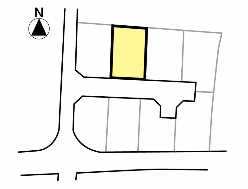 松山市西長戸町 東公園前2号地の区画図