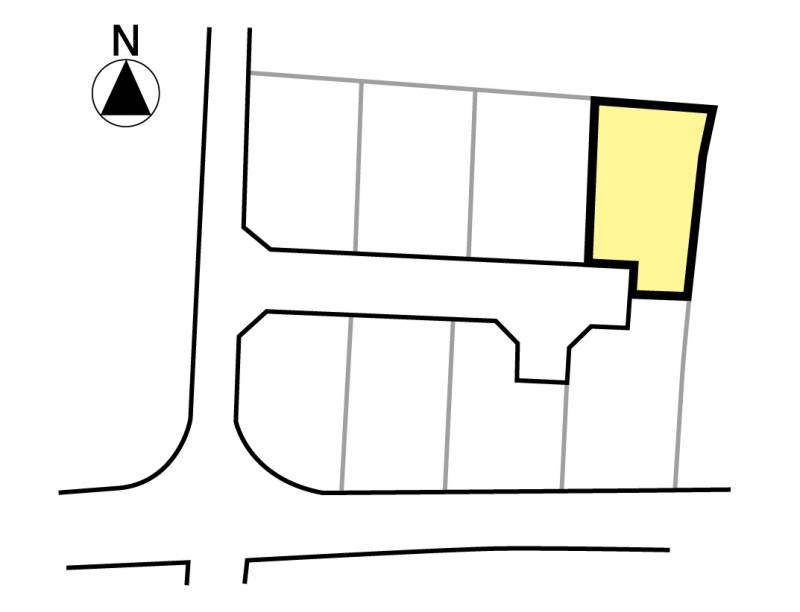 松山市西長戸町 東公園前4号地の区画図