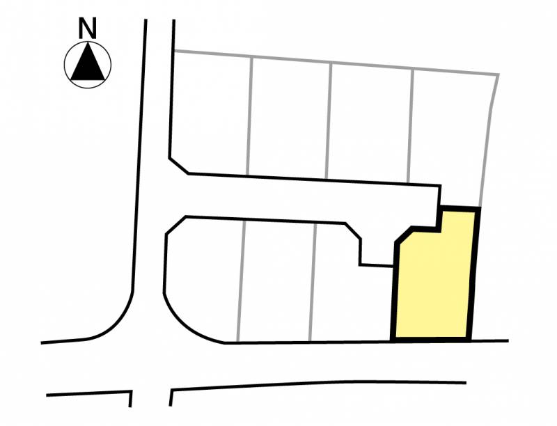 松山市西長戸町 東公園前5号地の区画図