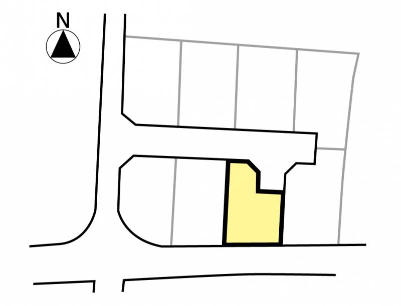 松山市西長戸町 東公園前6号地の区画図