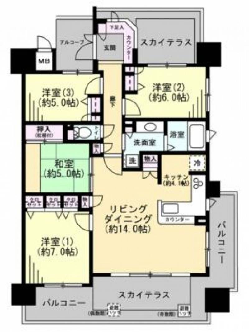 ロイヤルガーデン宇多津駅前五番館 の間取り画像