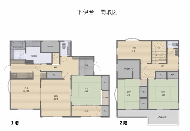 松山市下伊台町 一戸建 の間取り画像