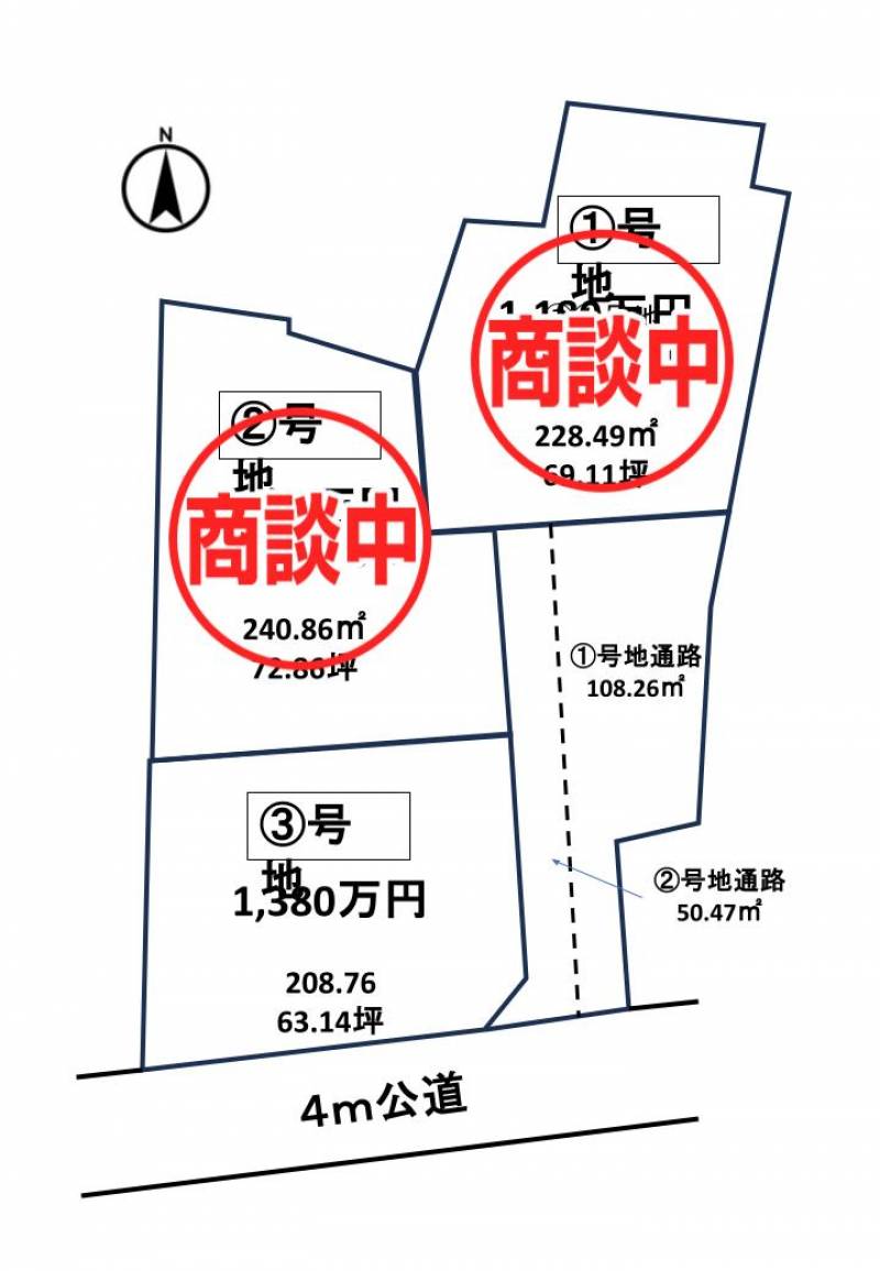 伊予郡松前町徳丸 ３号地の区画図
