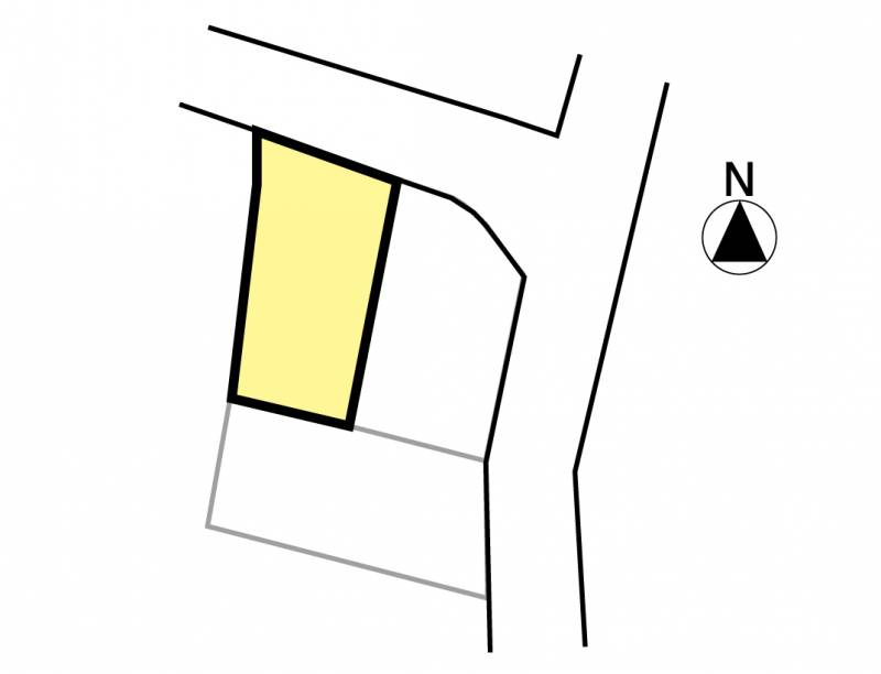 松山市星岡 1号地の区画図