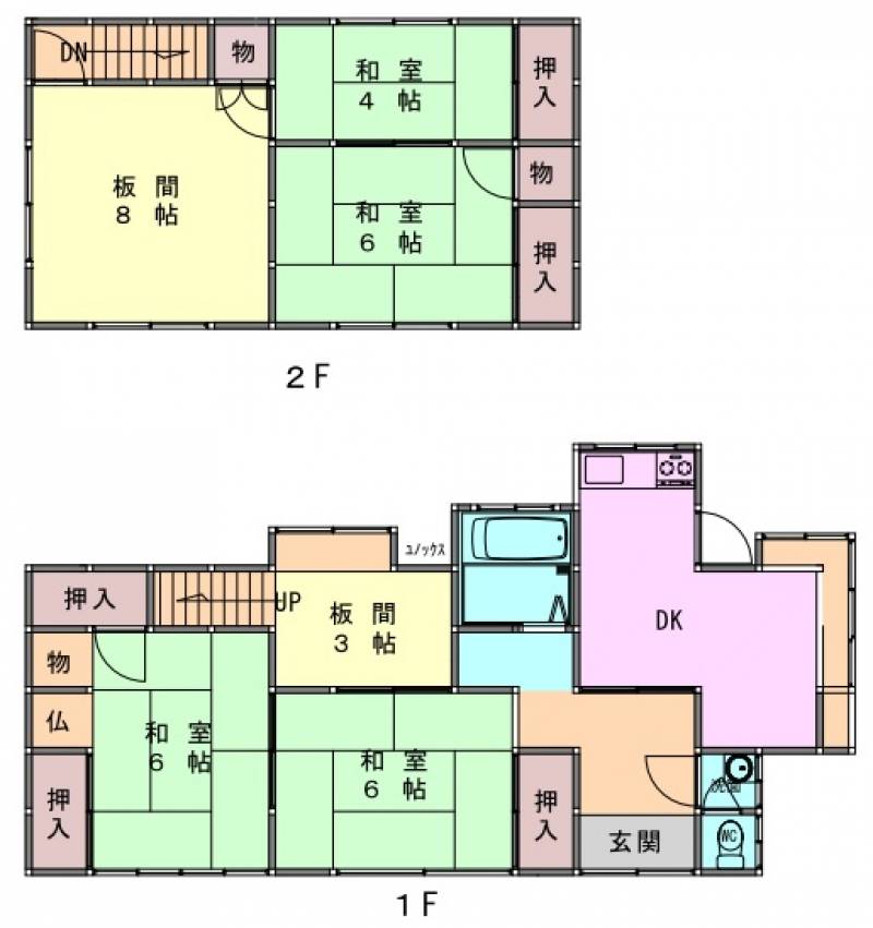 四国中央市新宮町馬立 一戸建 長瀬中古住宅の間取り画像