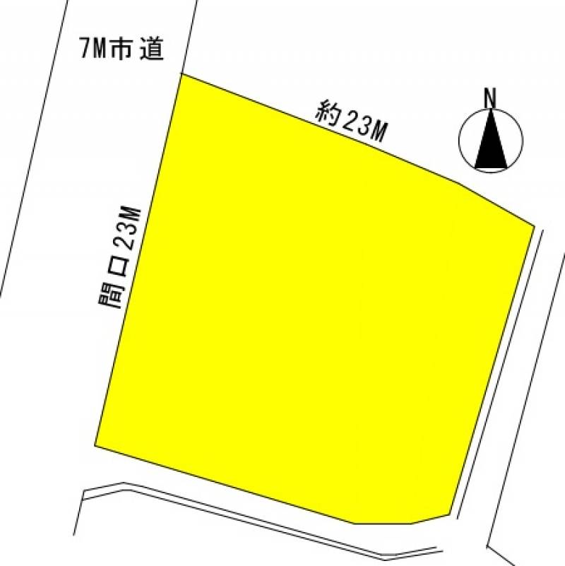 四国中央市寒川町 寒川売地150坪角地・JR寒川徒歩5分の区画図