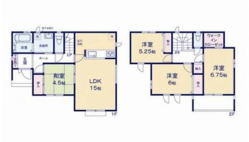 松山市山西町 一戸建 Ｅ号地の間取り画像