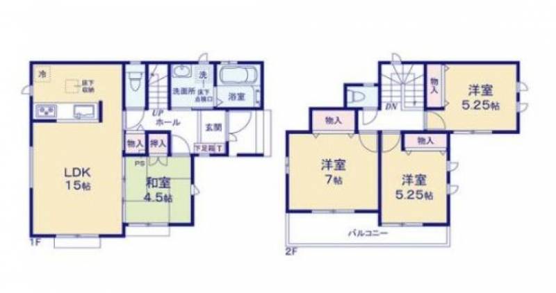 松山市市坪南 一戸建 2期　1号棟の間取り画像