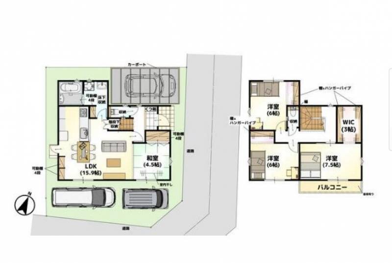 松山市南久米町 一戸建 南久米2402Bの間取り画像