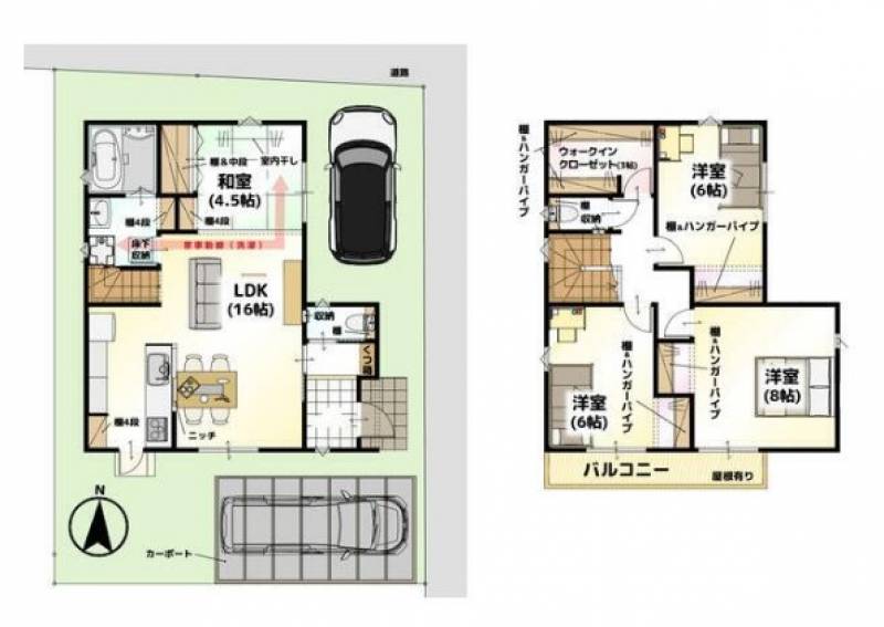 松山市中村 一戸建 中村2401Ｂの間取り画像