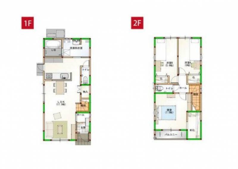 松山市北梅本町 一戸建 北梅本町　1号棟　全3区画の間取り画像