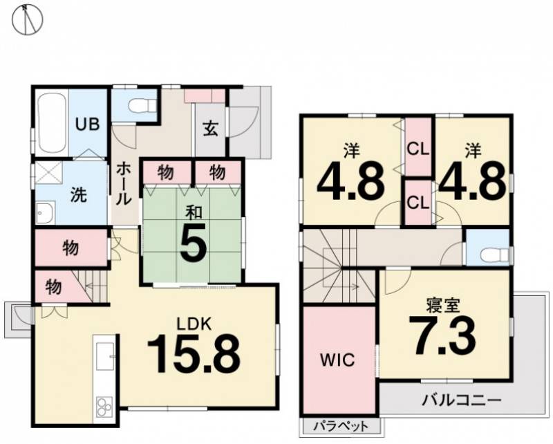 松山市畑寺 一戸建 の間取り画像