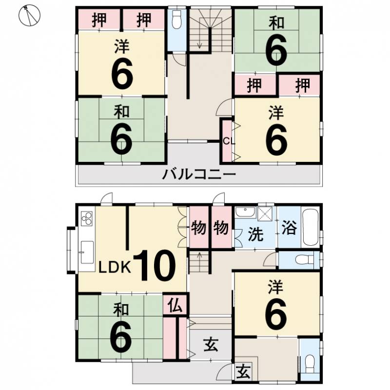 松山市北条辻 一戸建 の間取り画像