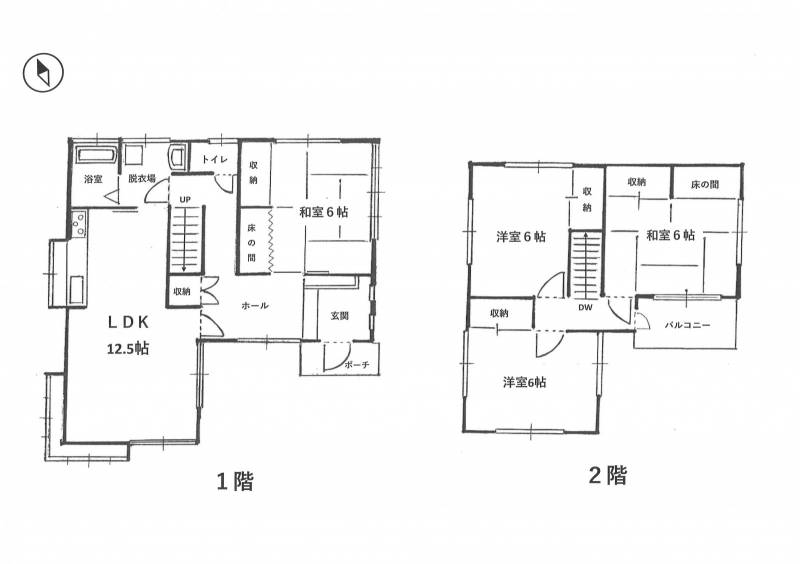 松山市西垣生町 一戸建 の間取り画像