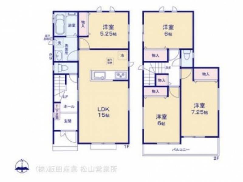 伊予市下吾川 一戸建 下吾川4期C号棟の間取り画像