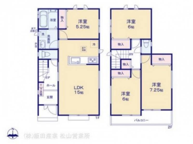 伊予市下吾川 一戸建 下吾川4期D号棟の間取り画像