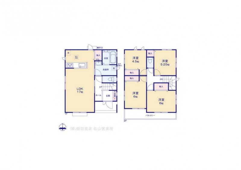 伊予市下吾川 一戸建 下吾川4期E号棟の間取り画像