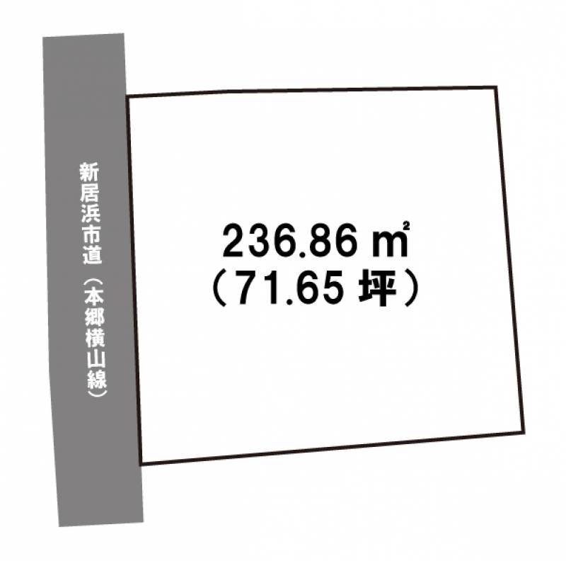 新居浜市本郷 本郷一丁目売り土地の区画図