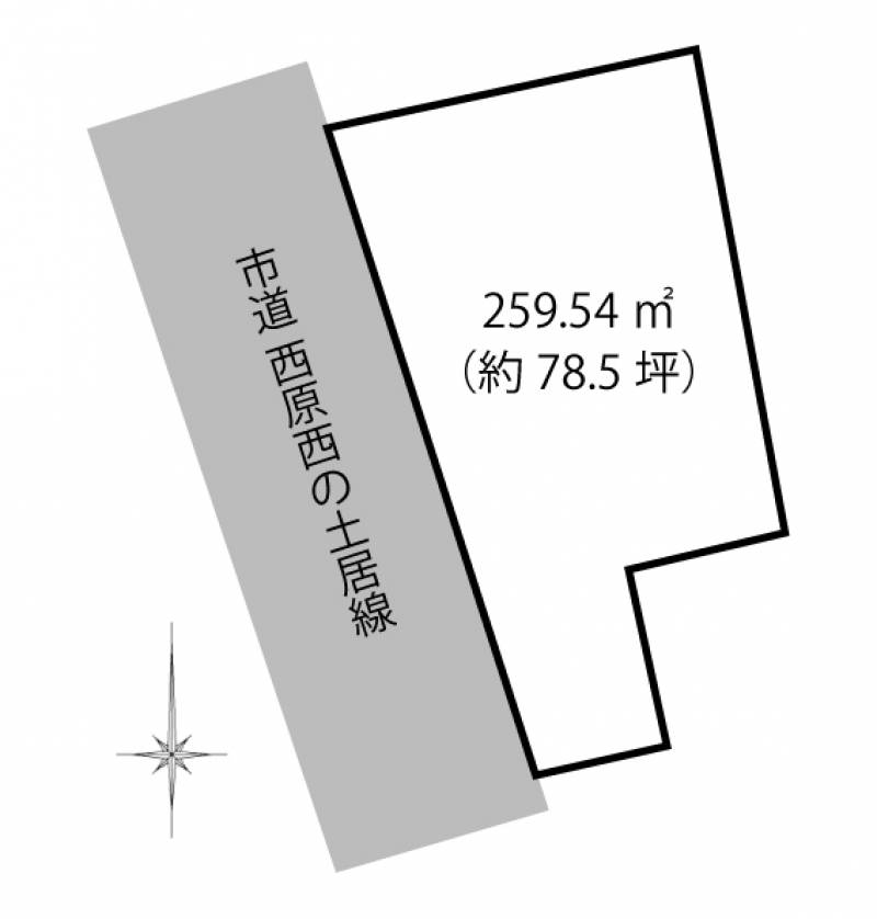 新居浜市江口町 江口町売り土地の区画図