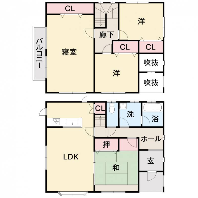 西条市早川 一戸建 中古戸建の間取り画像