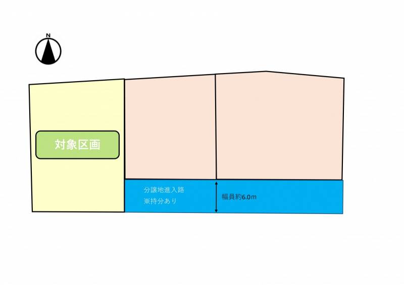 新居浜市萩生 萩生旦之上分譲地西側区画の区画図