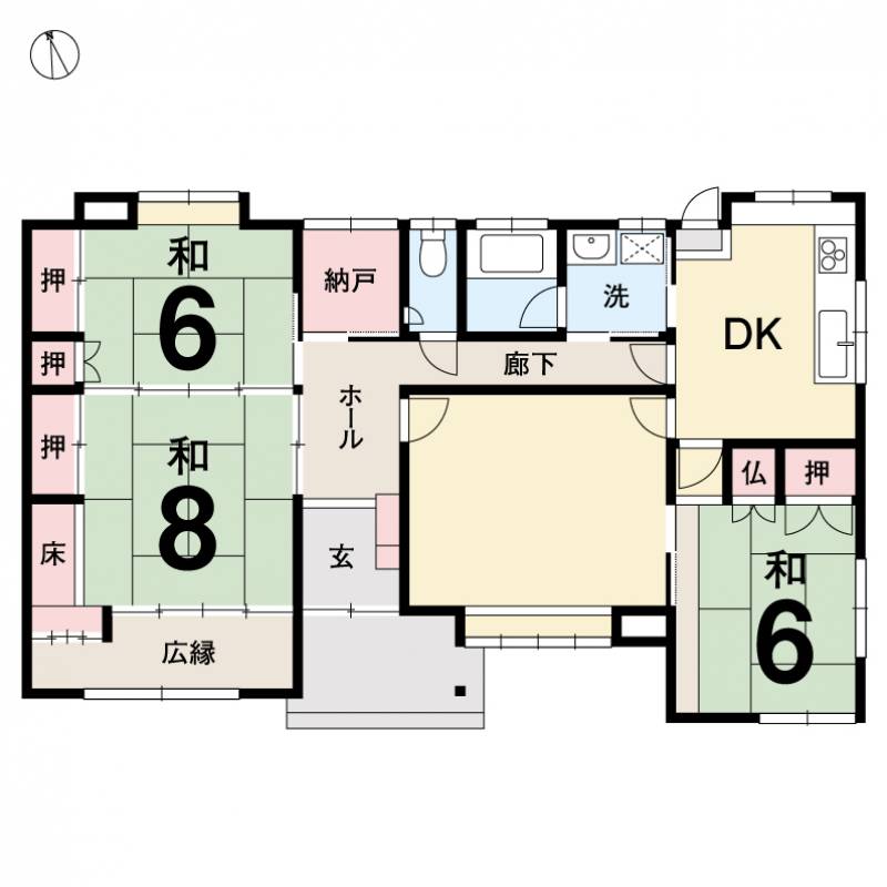 新居浜市中村 一戸建 中村三丁目中古住宅の間取り画像