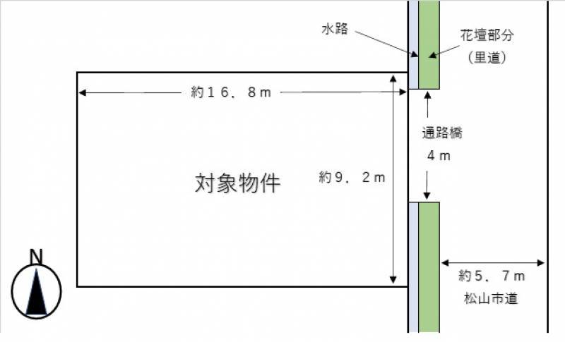 松山市桑原 の区画図