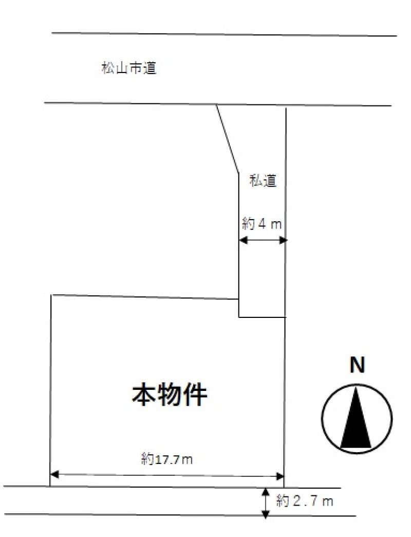 松山市平井町 の区画図