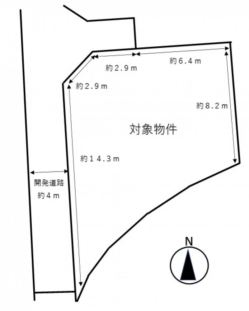 松山市溝辺町 の区画図